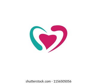 Love Logo Vector icon illustration design Template
