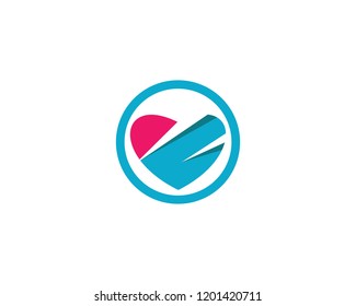 Love Logo Vector icon illustration design Template