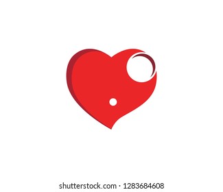Love Logo Vector icon illustration designTemplate
