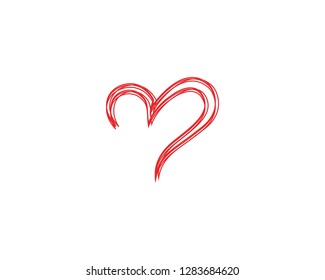 Love Logo Vector icon illustration designTemplate
