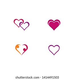 Love Logo Vector icon illustration design Template