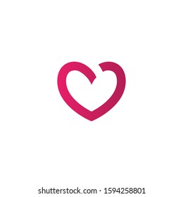 Love Logo Vector icon illustration designTemplate
