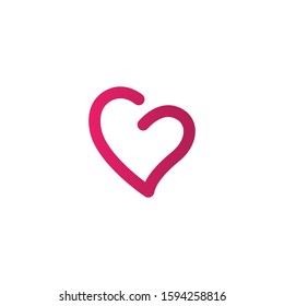 Love Logo Vector icon illustration designTemplate
