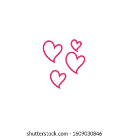 Love Logo Vector icon illustration design Template
