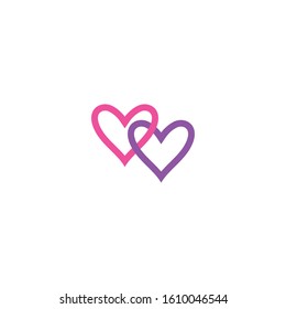 Love Logo Vector icon illustration design Template