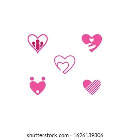 Love Logo Vector icon illustration design Template