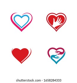 Love logo vector icon illustration design