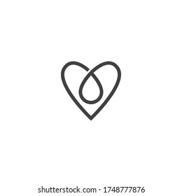 Love Logo Vector icon illustration design Template