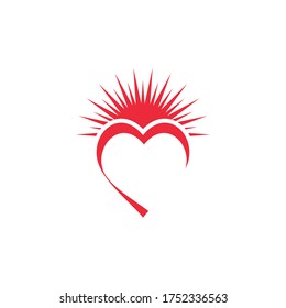 Love Logo Vector icon illustration design Template