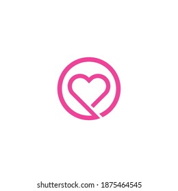 Love Logo Vector icon illustration design Template