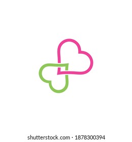 Love Logo Vector icon illustration design Template