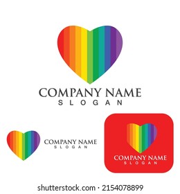 Love logo Vector icon illustration design Template