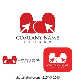  Love logo Vector icon illustration design Template