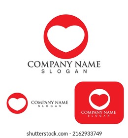  Love logo Vector icon illustration design Template