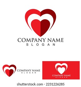  Love logo Vector icon illustration design Template