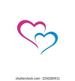 Love Logo Vector icon illustration design Template