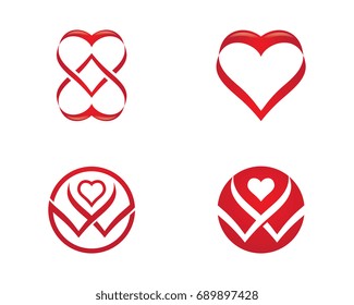 Love Logo Vector icon illustration design Template
