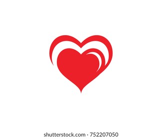 Love Logo Vector icon illustration design Template
