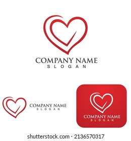 Logo lieben Vektorgrafik-Design