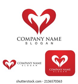Logotipo de amor Diseño de ilustraciones de vectores