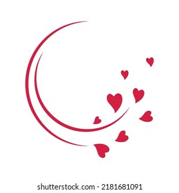 Love logo vector illustration flat design template