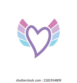 Love logo vector illustration flat design template