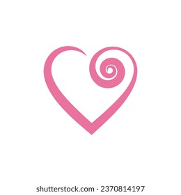 Love logo vector illustration flat design template