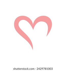 Love logo vector illustration flat design template