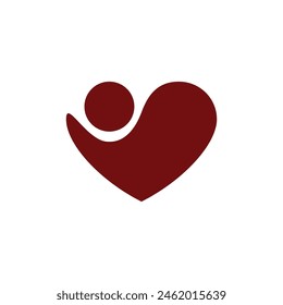 Logotipo de amor Ilustración vectorial Plantilla de diseño plano