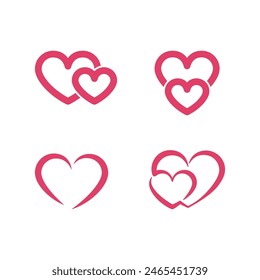 Love logo vector illustration flat design template