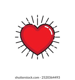 Modelo de design plano de ilustração do vetor do logotipo do amor