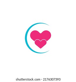 Liebe Logo, Vektorgrafik Symbol Design.