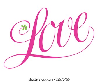 Love logo vector lettering