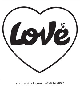 Love Logo Vector.and Simple heart outline icon. Vector love symbol.