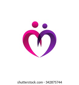 Heart Love Shape Logo Design Template Stock Vector (Royalty Free ...