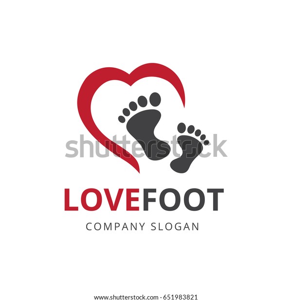 Love Logolove Feet Logo Icon Stock Vector (Royalty Free) 651983821