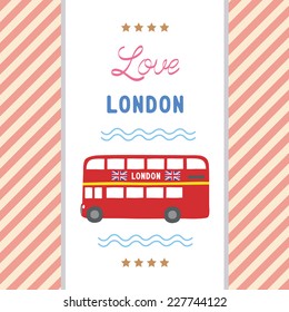 Love London card for decoration.