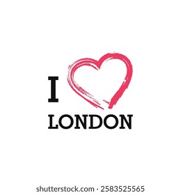 I Love London Europe Country Letter Vector Template