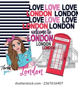 love london graphic tees for girl fashion
