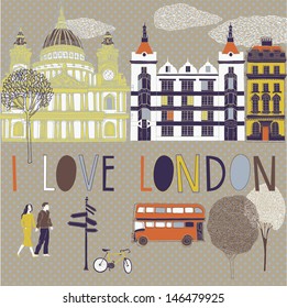I Love London Print Design svg