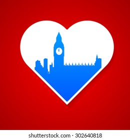 I love London - a template to mark. The idea for the label design, printing on clothing, decor souvenirs.