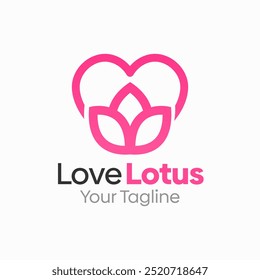 Love Lotus Logo Design Template. Good for Business, Agency, Community and Organization