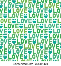 Love & lovely faces background. Seamless pattern.Vector.