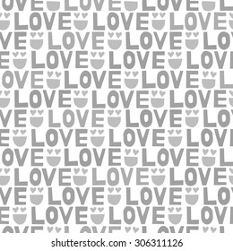 Love & lovely faces background. Seamless pattern.Vector.