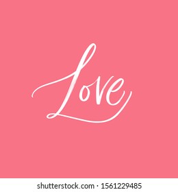 LOVE. LOVELY GREETING VECTOR HAND LETTERING FOR WEDDING INVITATION , POSTCARDS