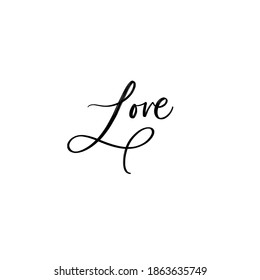 LOVE. LOVELY GREETING VECTOR HAND LETTERING FOR WEDDING INVITATION , POSTCARDS
