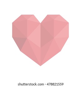Love low poly art vector