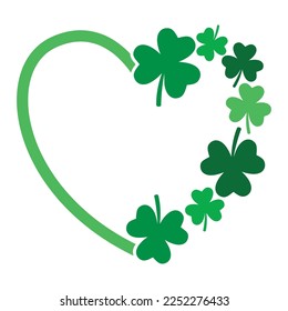 Love Lucky Saint Patrick Day Lettering Decoration. Cloverleaf And Green Hat. Saint patricks Day Typography Poster