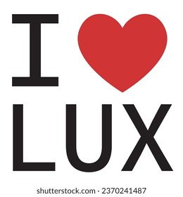 Me encanta el vector tipográfico de Luxemburgo