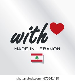 With Love Made in Lebanon logo silver background